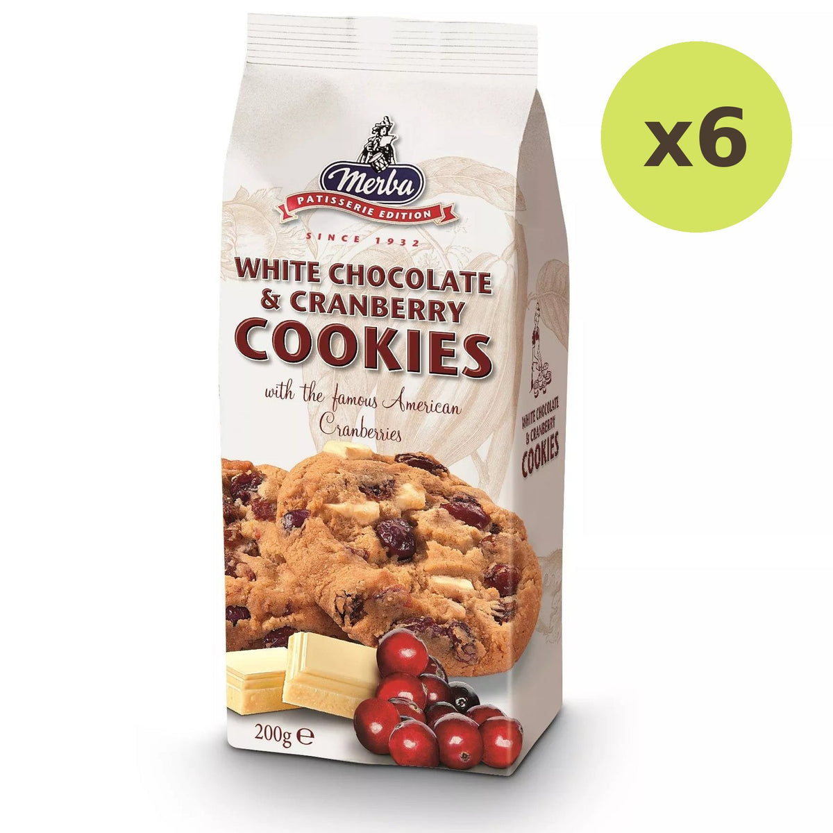 Merba White Chocolate & Cranberry Cookies