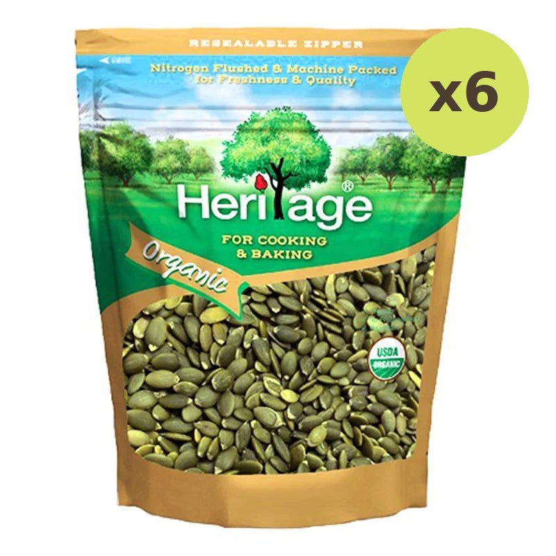 Heritage Organic Raw Pumpkin Seeds 454g