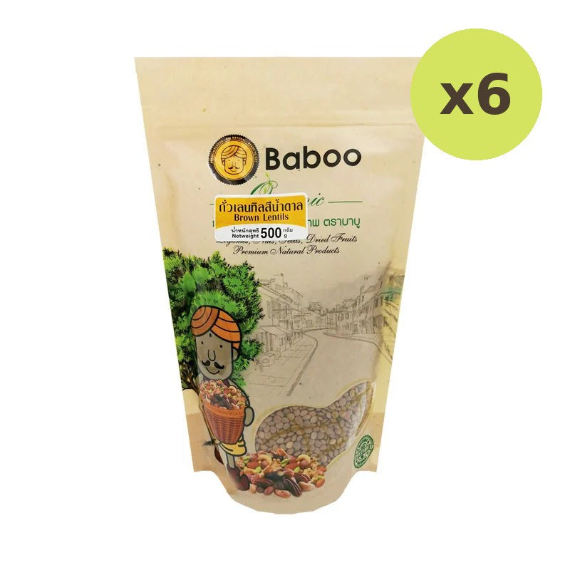 Baboo Brown Lentils 500g
