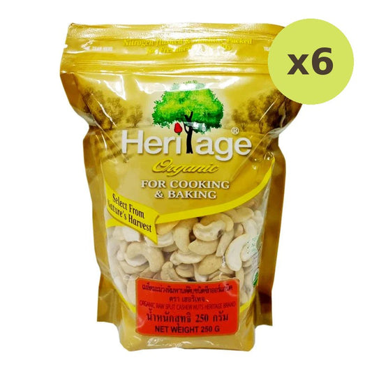 Heritage Organic Raw Split Cashew Nuts 250g