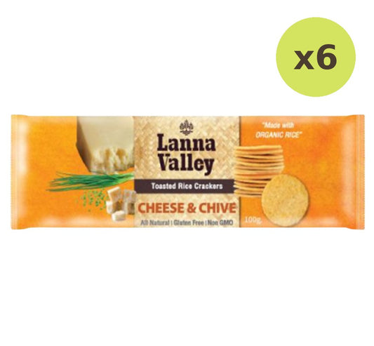 Lanna Valley Organic Rice Crackers Cheese & Onion