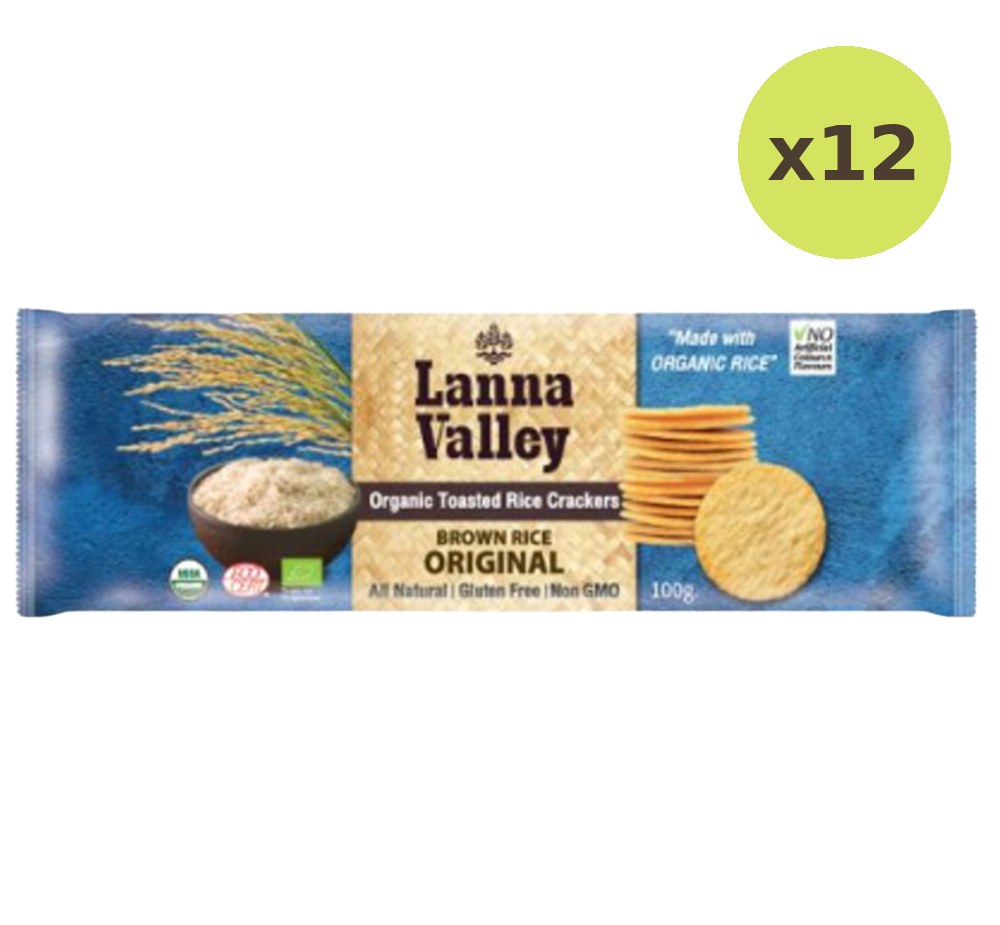 Lanna Valley Organic Rice Crackers Original