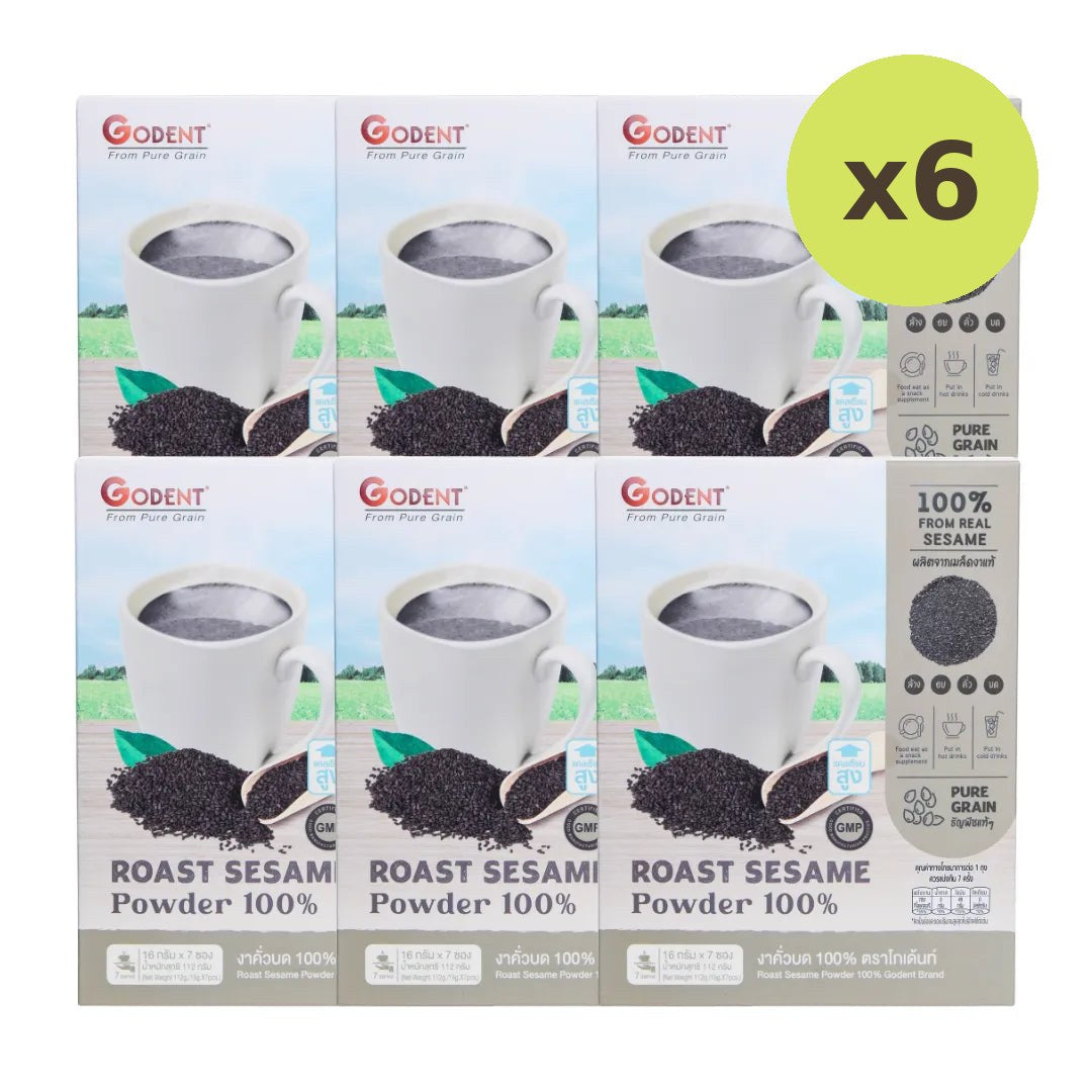 Godent Golden 100% Ground Roasted Black Sesame Box 112g