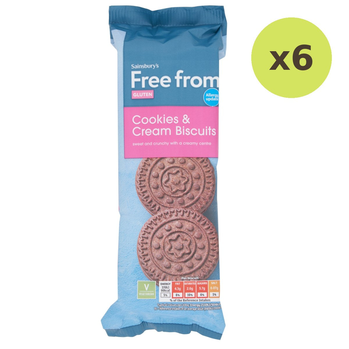 Sainsbury's Free From Cookies & Cream Biscuits