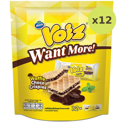 Voiz Waffle With Chocolate-Flavoured Cream And Rice Crispy