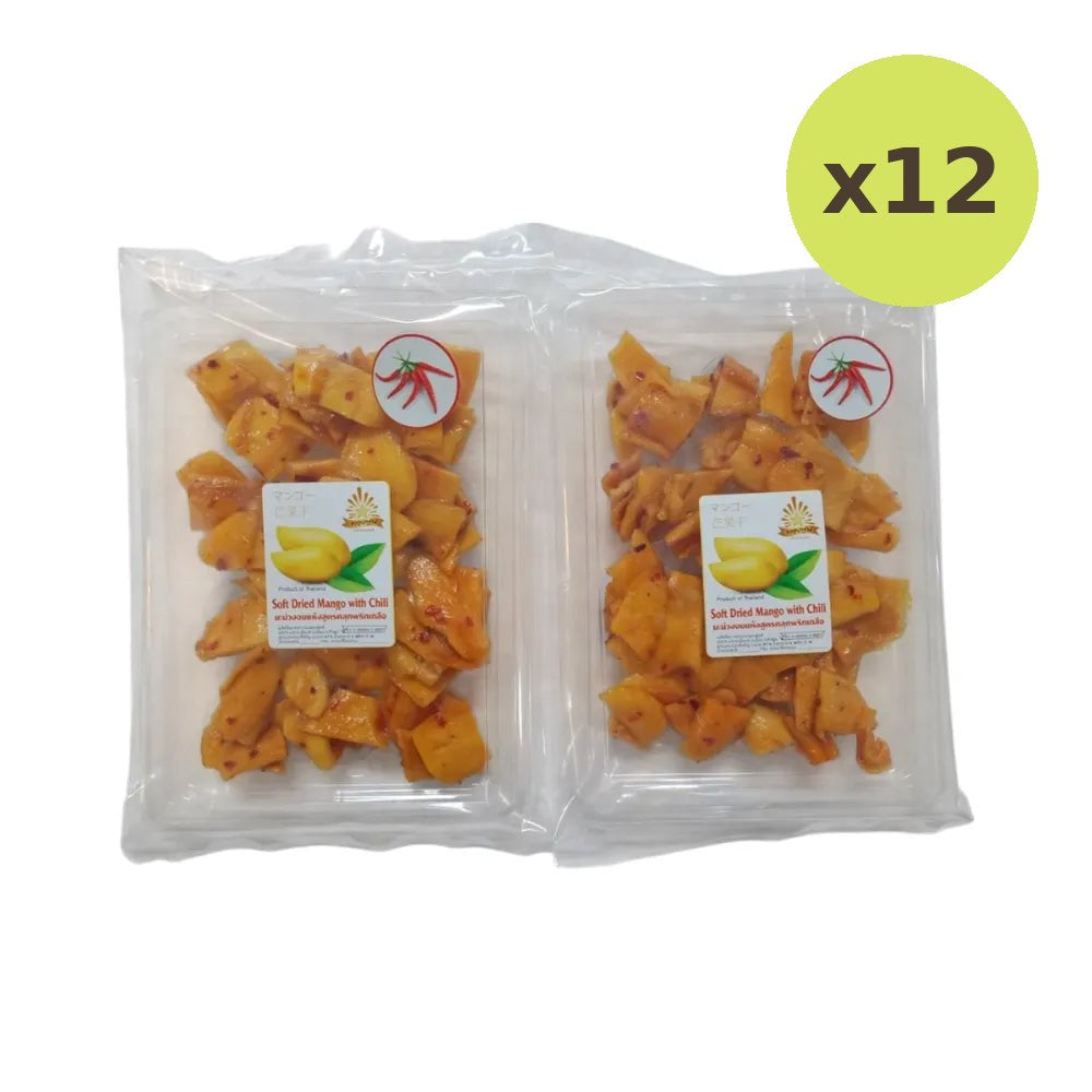 Thong Poon Dried Mango Mixed With Chili And Salt 200 Double Packs