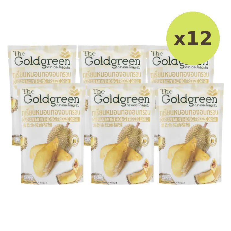 The Goldgreen Crispy Monthong Durian Freeze Dried 15g