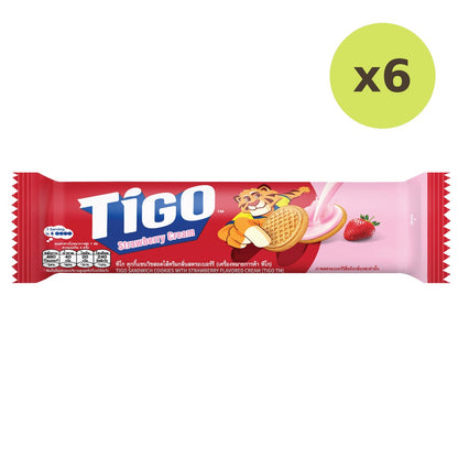 Tigo Sanwich Cookies Cream With Strawberry Flavored