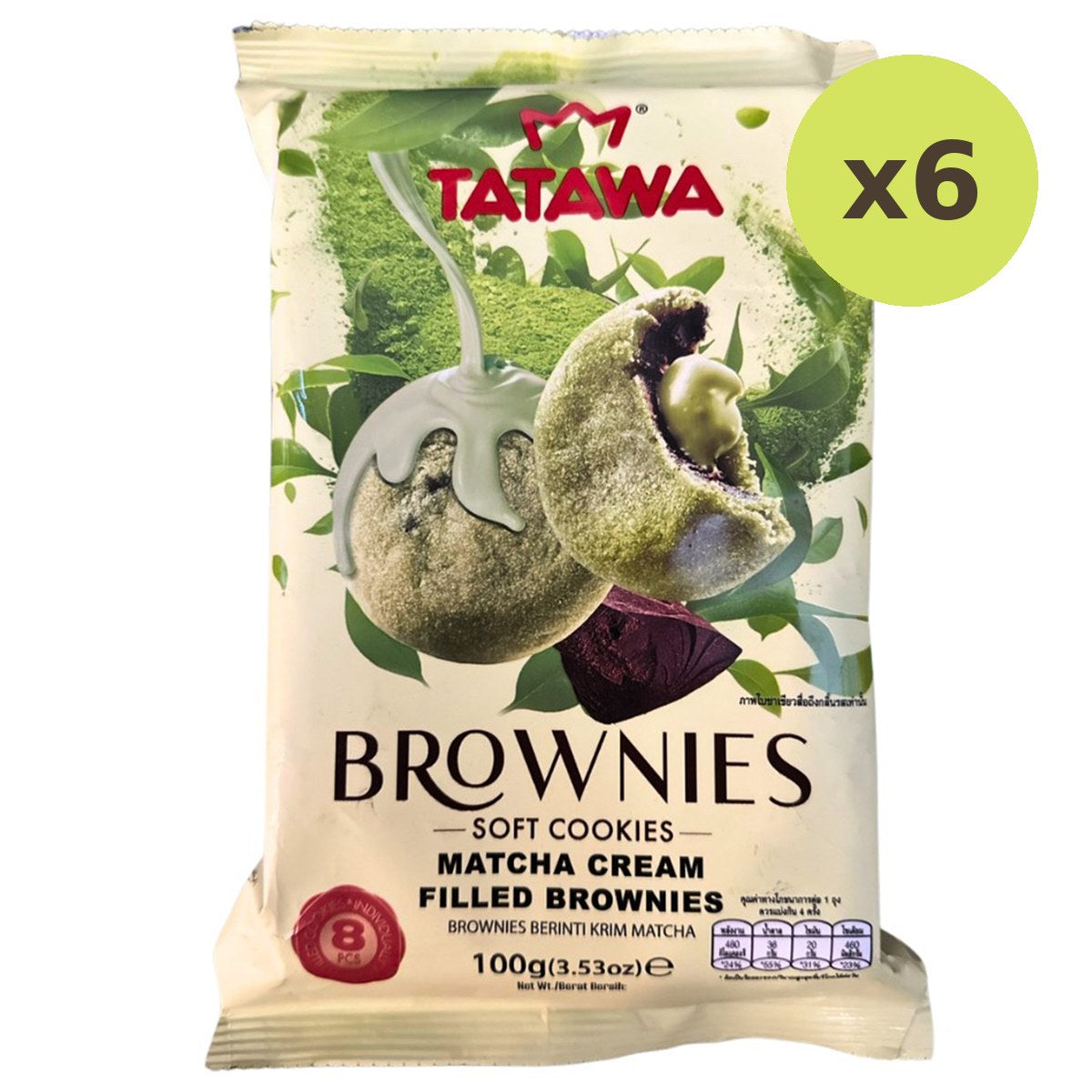 Tatawa Matcha Cream Filled Brownies