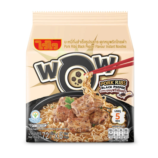 WAIWAI Wai Wai Wow Pork Ribs Black Pepper Flavor Instant