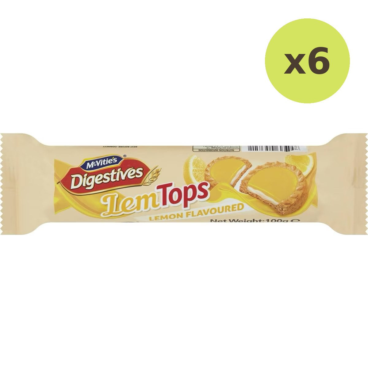 Mcvitie Digestives Lemtops Lemon