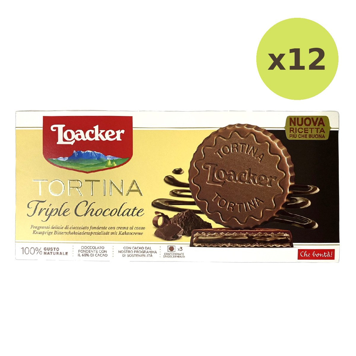 Loacker Tortina Triple Choc