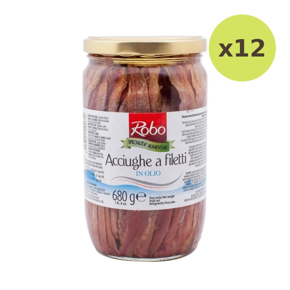 Robo Anchovy Fille In Sunflower OIL 680g