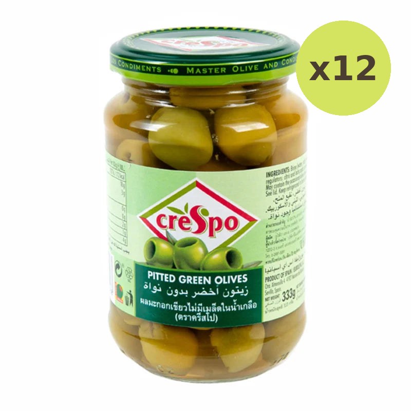 Crespo Pitted Green Olive 333g