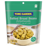 Tong Garden salted broad bean snack in a bowl, showing crunchy, salted broad beans from the confectionery snack package.