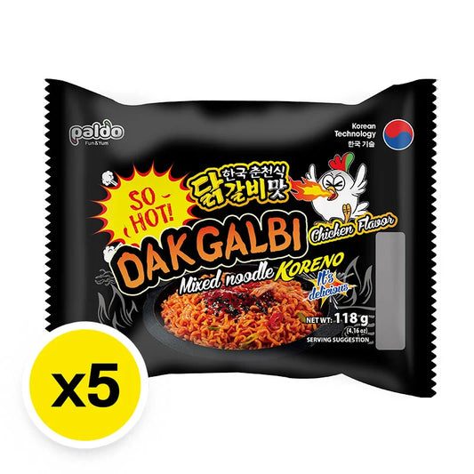 Paldo Koreno Dakgalbi Chicken Instant Noodle 118g x5