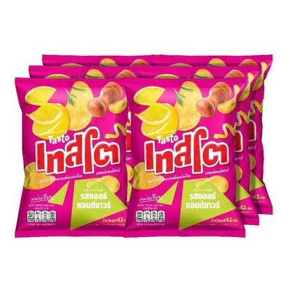 TASTO Crispy Potato Chips Salt And Sour 42g x6