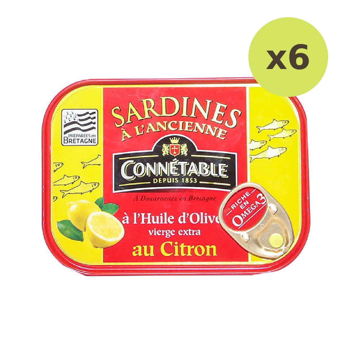 Connetable Sardines In Virgin Olive Oil With Lemon