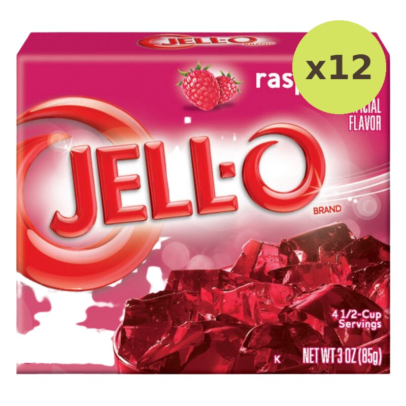 Jell-O Gelatin Dessert Mix Raspberry Flavored