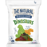 Colorful dinosaur-shaped jelly candies from The Natural Confectionery Co. in a variety of bright, fruity flavors.