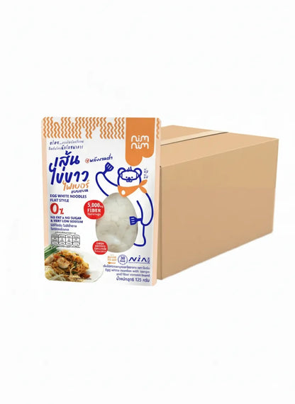 NIMNIM Egg White Fiber Noodles Flat Low Calorie 125g