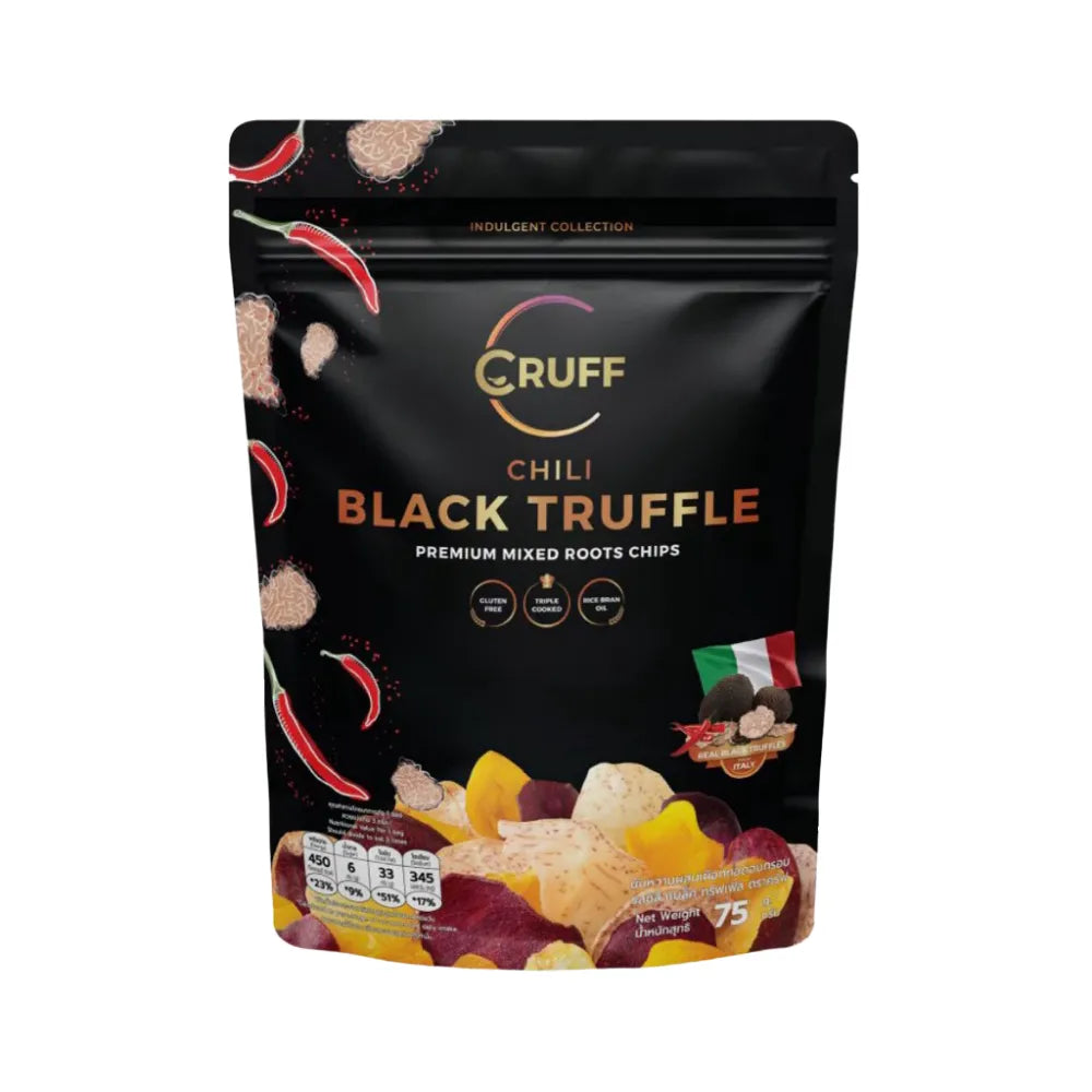 CRUFF Multi-colored Fried Crispy Potatoes Chilean Black Truffle