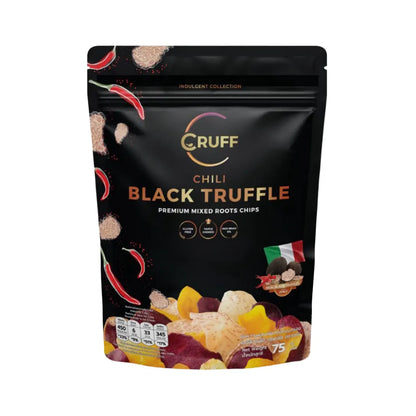 CRUFF Multi-colored Fried Crispy Potatoes Chilean Black Truffle