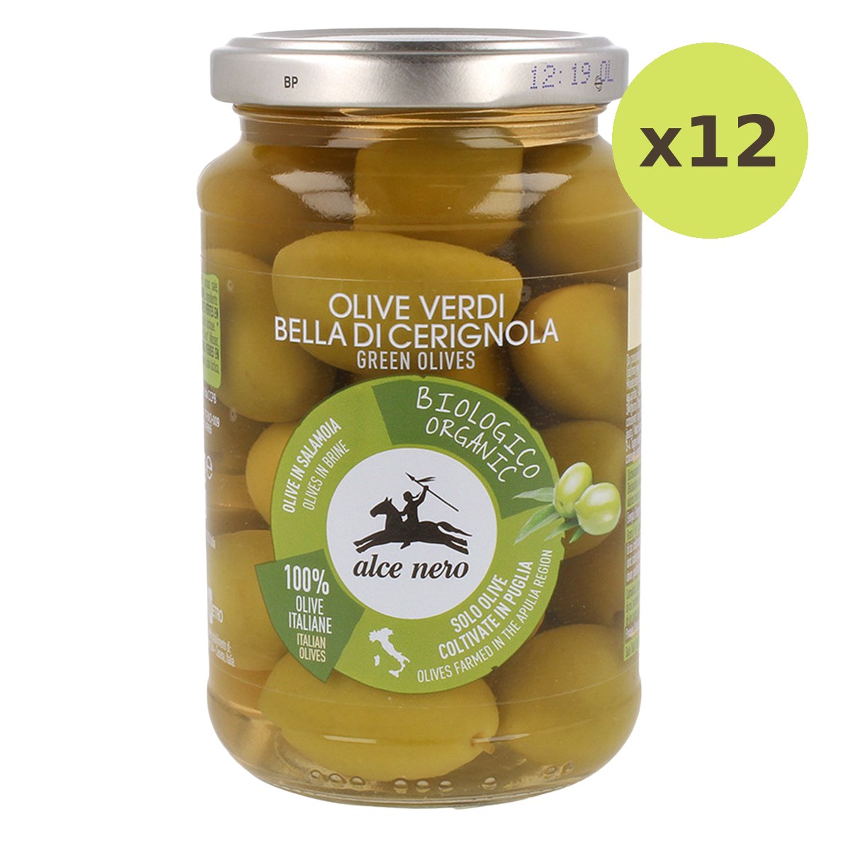 Alce Nero Organic Green Olives In Brine