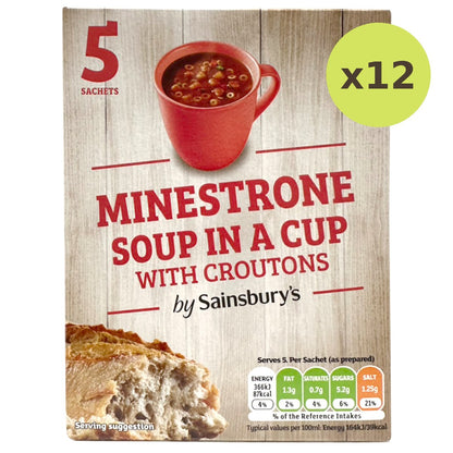 Sainsbury's Minestrone Soup In A Cup With Croutons