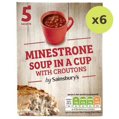 Sainsbury's Minestrone Soup In A Cup With Croutons
