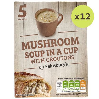 Sainsbury's Mushroom Soup In A Cup With Croutons