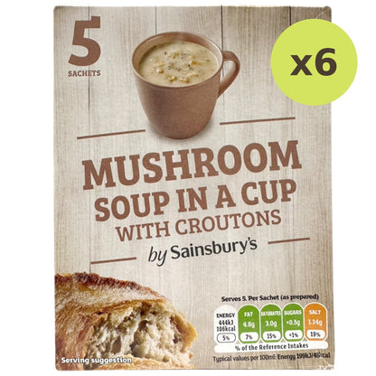 Sainsbury's Mushroom Soup In A Cup With Croutons