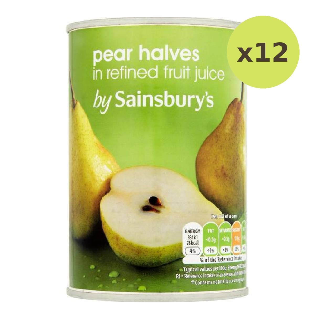 Sainsbury's Pear Halves In Fruit Juice