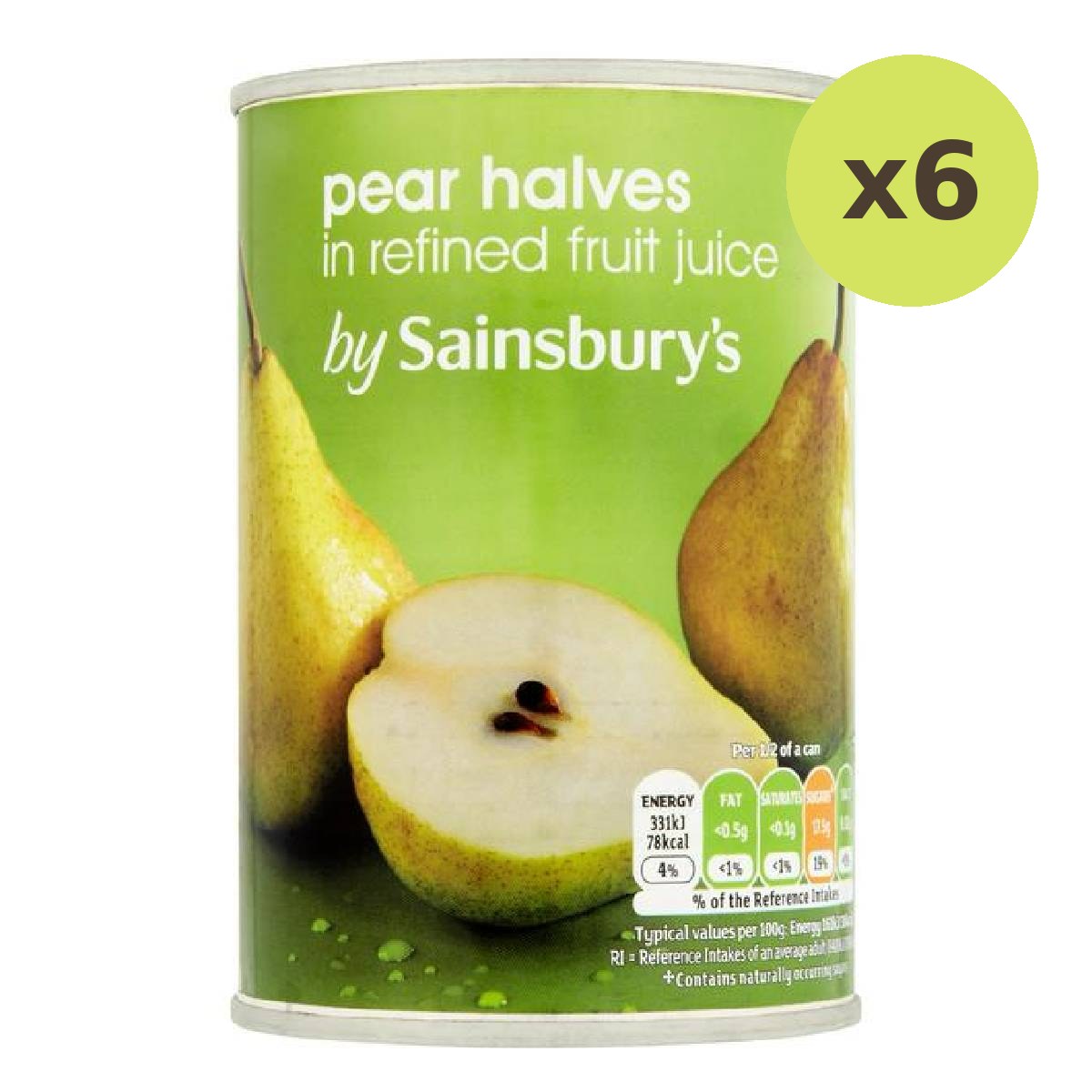 Sainsbury's Pear Halves In Fruit Juice