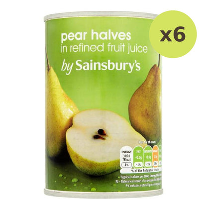 Sainsbury's Pear Halves In Fruit Juice