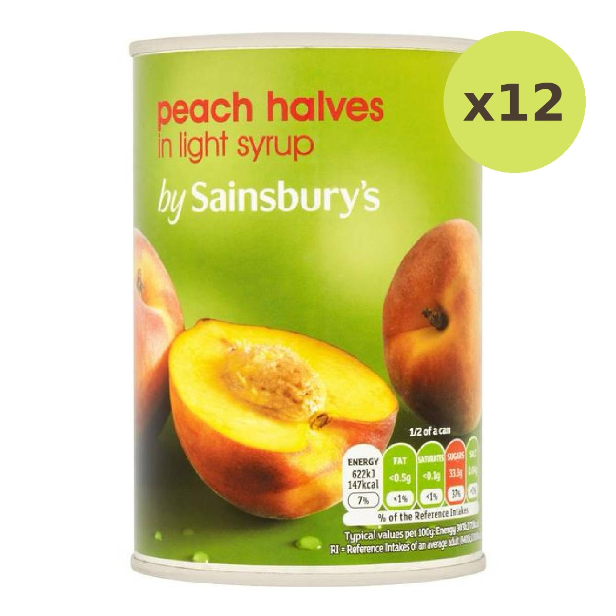 Sainsbury's Peach Halves In Syrup