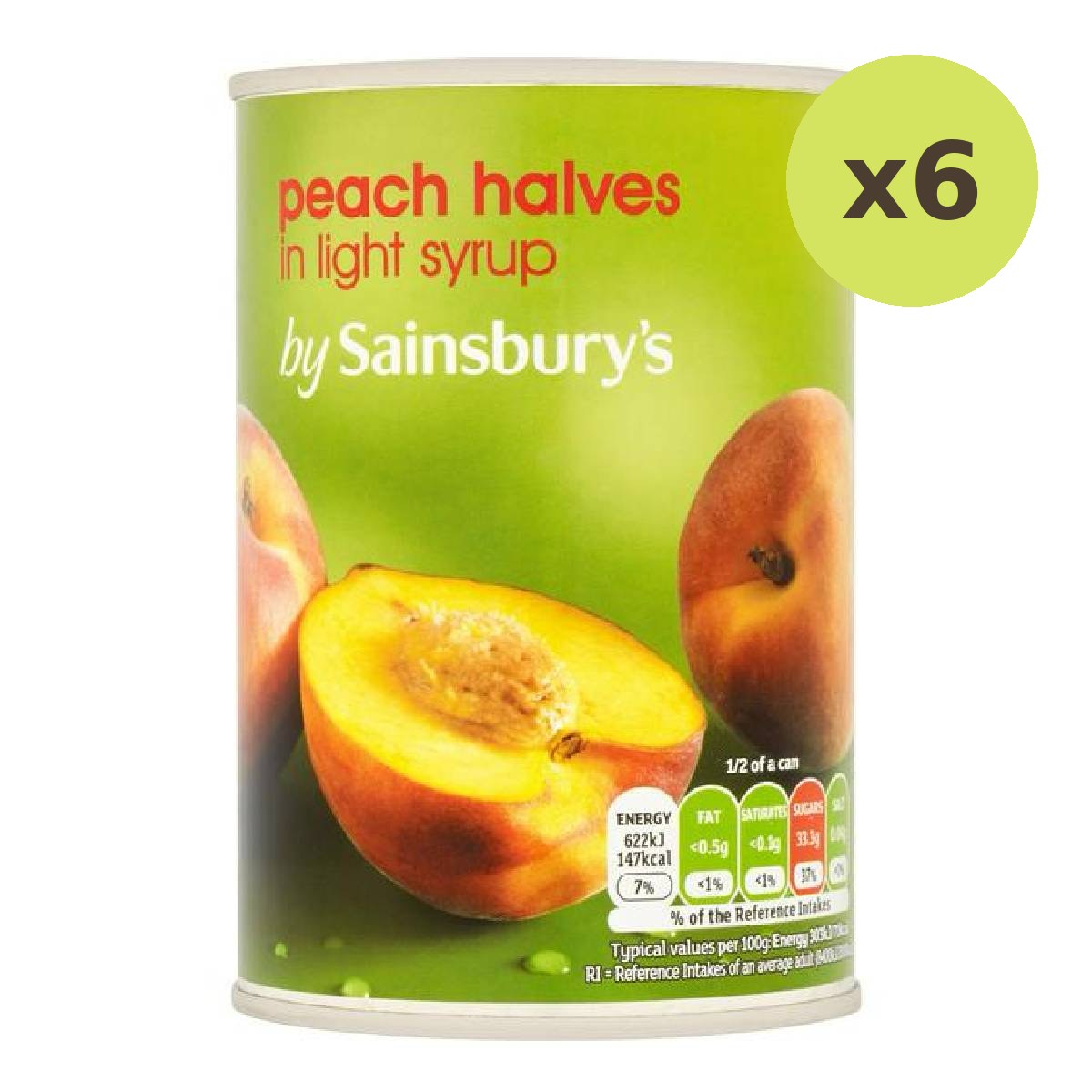 Sainsbury's Peach Halves In Syrup