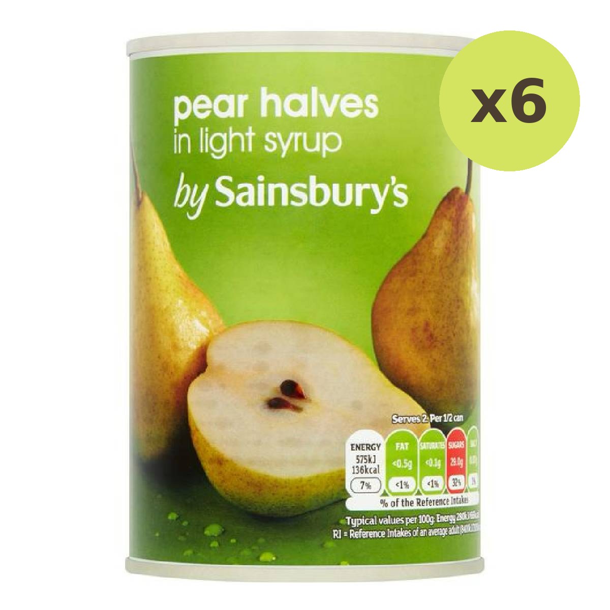Sainsbury's Pear Halves In Light Syrup