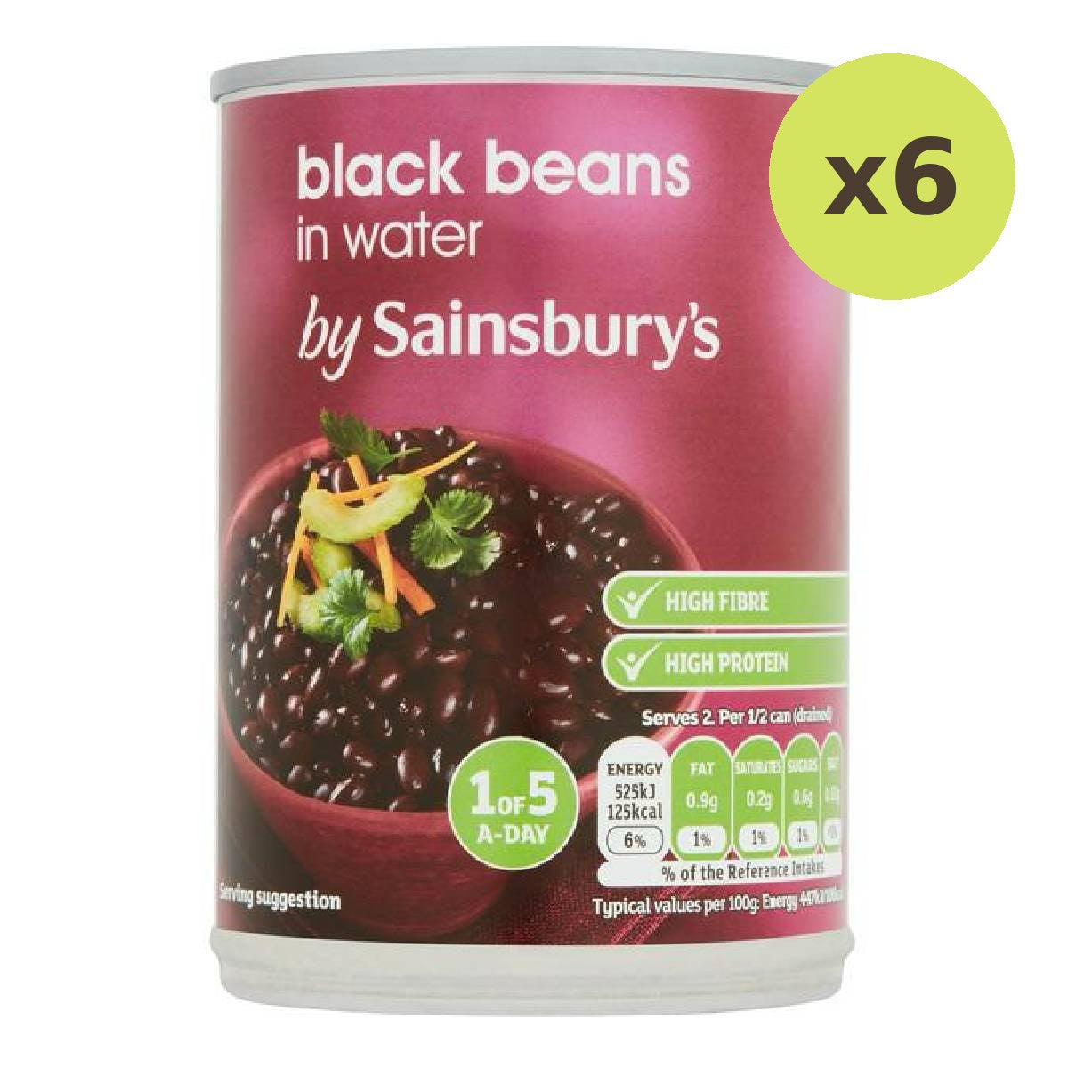 Sainsbury's Black Beans In Water