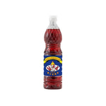 Chua HAH Seng Chilli Paste Oil 720ml in a clear plastic bottle, showing red chili paste oil brand label and product details.
