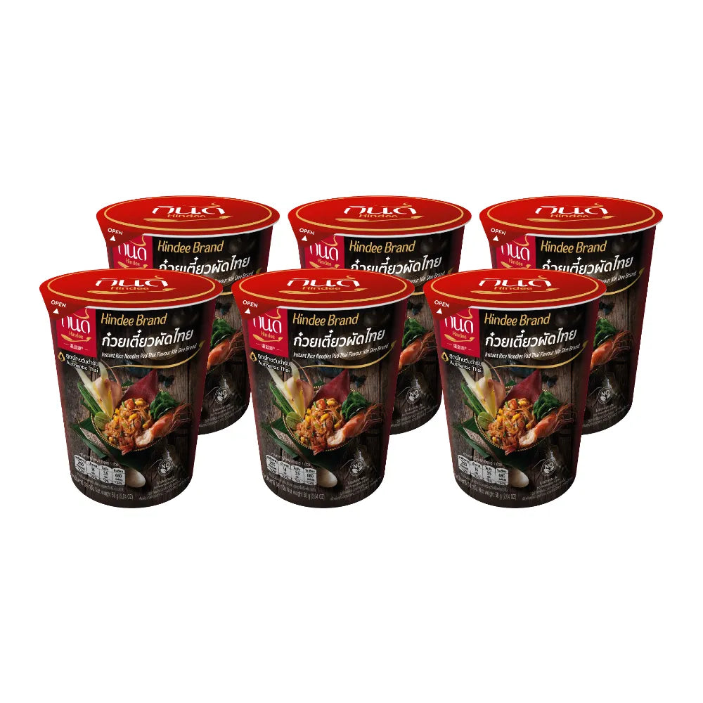KINDEE Kin Dee Pad Thai Ready-to-eat Cup . X6 58g