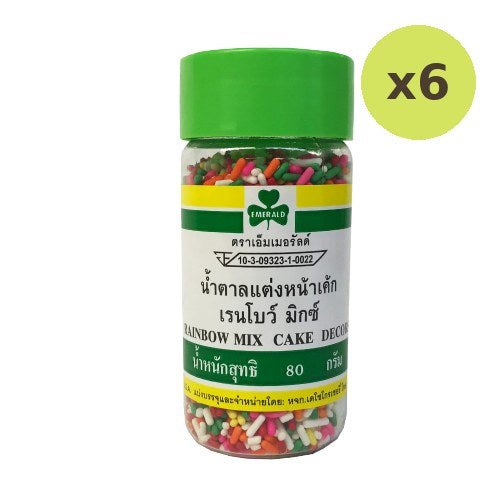 Emerald Rainbow Mix Cake Decorations