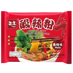 Zhengwen glass noodles with traditional mala seasoning in a grocery product image, showcasing translucent noodles and spicy mala spices.
