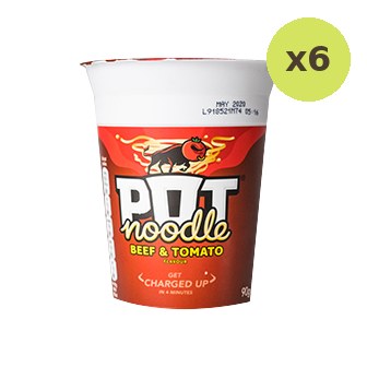 Pot Noodle Beef & Tomato