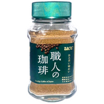 Ucc Shokunin Slightly Bitter Flavor Instant Coffee drink in a glass, showcasing rich dark color and smooth texture.