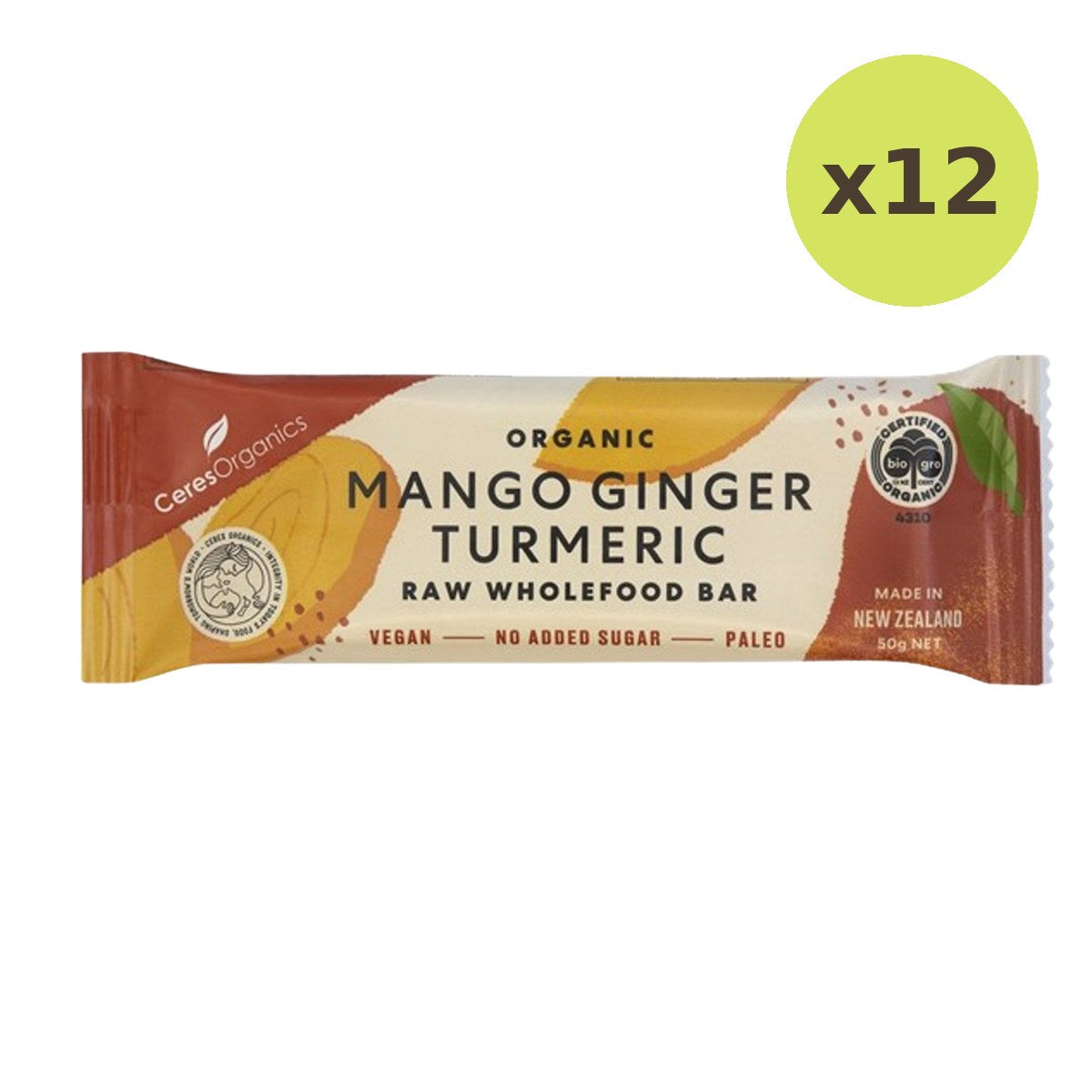 Ceres Organic Mango Ginger Turmeric Bar