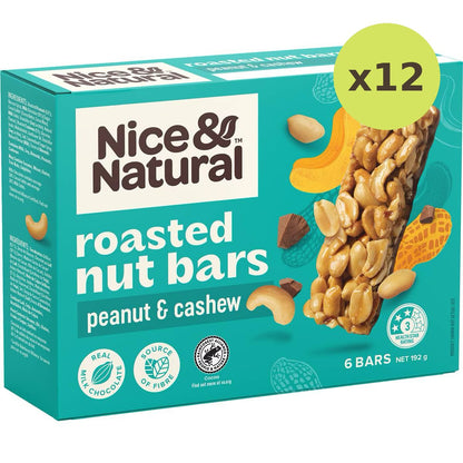 Nice & Natural Roasted Nut Bars Peanut And Cashew