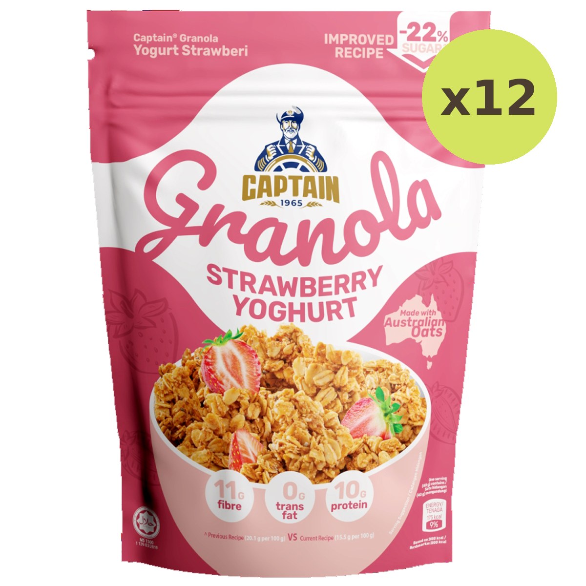 Captain Oats Strawberry Yoghurt Granola
