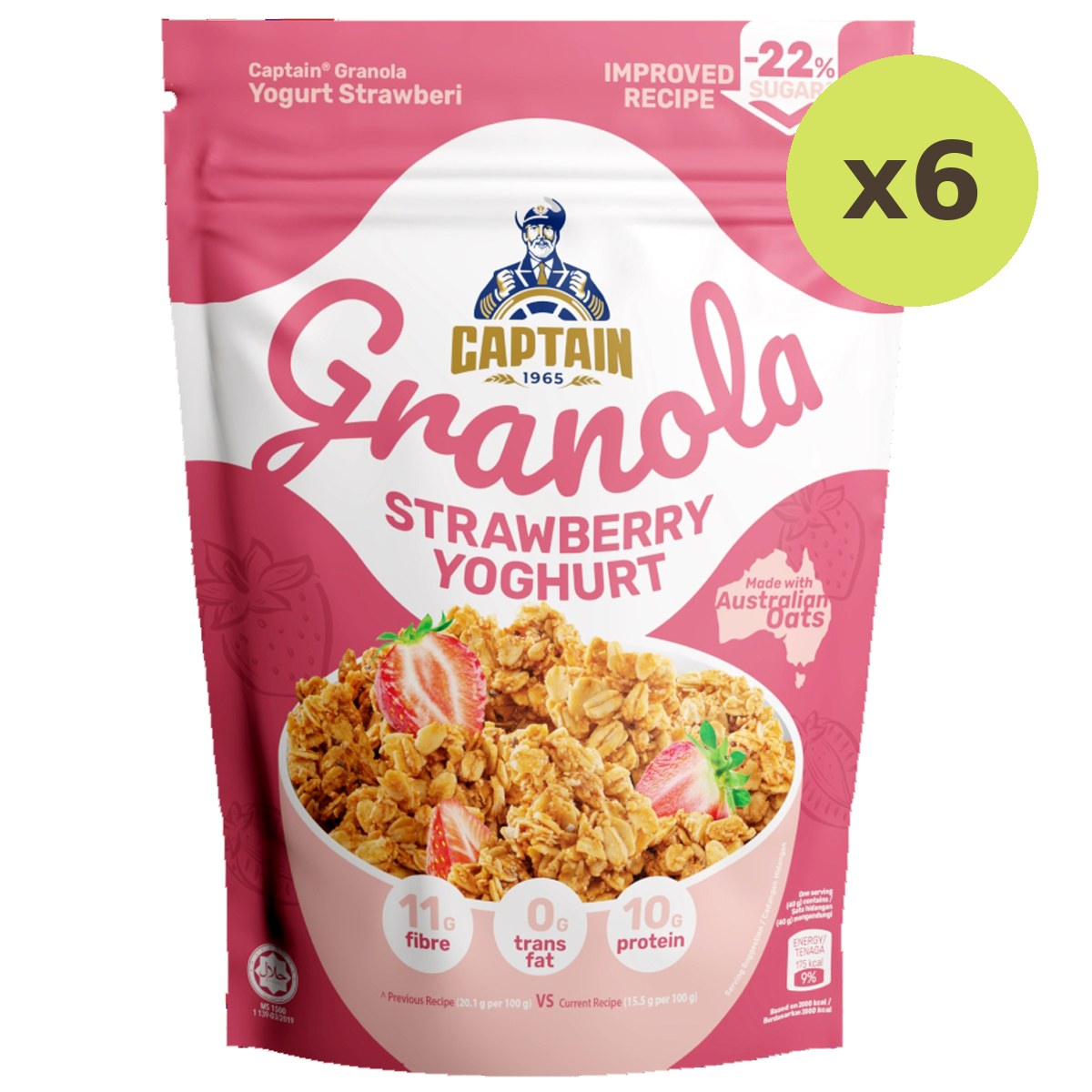 Captain Oats Strawberry Yoghurt Granola