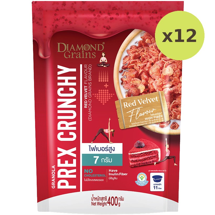 Diamond Grains Granola Prex Crunchy Red Velvet